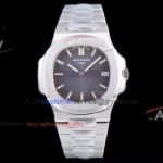 Perfect Replica PF Factory Patek Philippe Nautilus Swiss Watches - Black Dial Stainless Steel 